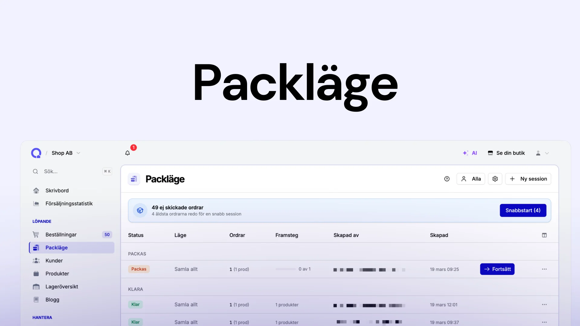 Packläge är här!